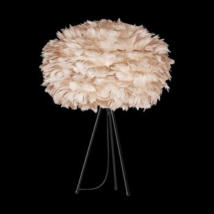 Eos Medium tafellamp light brown - met tripod zwart - Ø 45 cm