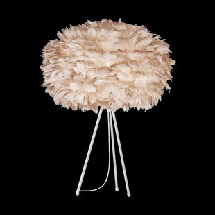 Eos Medium tafellamp light brown - met tripod wit - Ø 45 cm