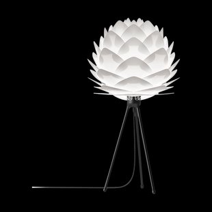 Silvia Mini tafellamp white - met tripod zwart - Ø 32 cm