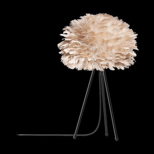 Eos Mini tafellamp light brown - met tripod zwart - Ø 35 cm