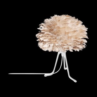 Eos Micro tafellamp light brown - met verstelbare tafelstandaard wit - Ø 22 cm