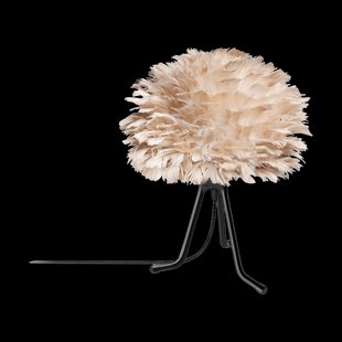 Eos Micro tafellamp light brown - met verstelbare tafelstandaard zwart - Ø 22 cm