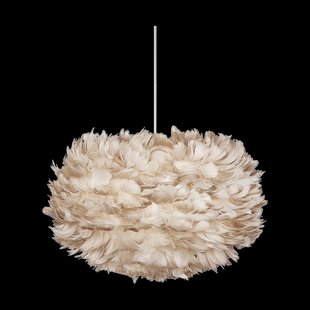 Eos Medium hanglamp light brown - met koordset wit - Ø 45 cm