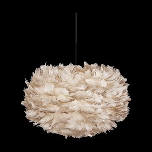 Eos Medium hanglamp light brown - met koordset zwart - Ø 45 cm