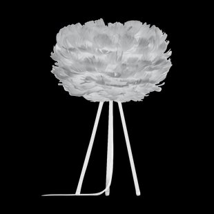 Eos Micro tafellamp light grey - met tripod wit - Ø 22 cm