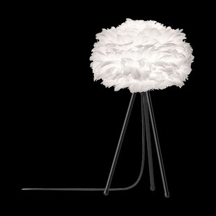 Eos Micro tafellamp white - met tripod zwart - Ø 22 cm