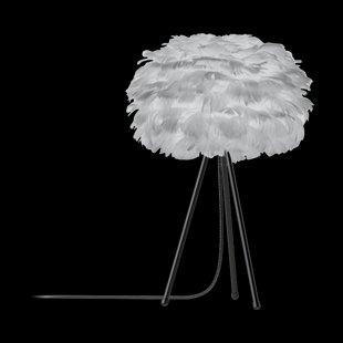 Eos Mini tafellamp light grey - met tripod zwart - Ø 35 cm