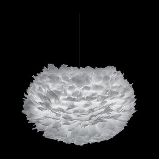 Eos Medium hanglamp light grey - met koordset zwart - Ø 45 cm