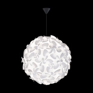 Lora X-Large hanglamp white - met koordset zwart - Ø 75 cm