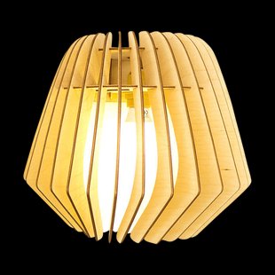 Wall Spin houten muurlamp met koordset wit - Medium