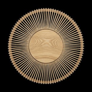 Clava Up Wood Large houten wandlamp naturel - Ø 49 cm