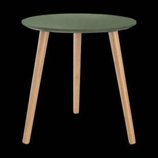 Esma houten bijzettafel groen - Ø 40 cm