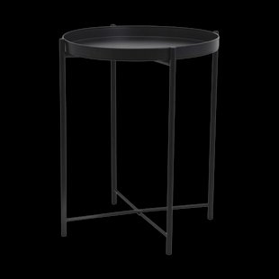 Susan metalen bijzettafel zwart - Ø 38 cm