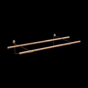 Shoe Rack - Bamboe schoenenrek - B100 x H15 x D25 cm - Zwart