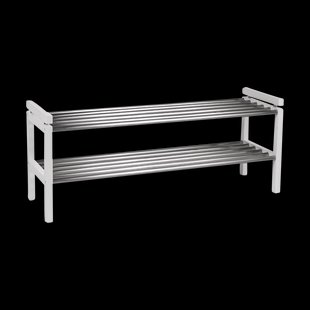 Confetti metalen schoenenrek wit - 100 x 30 cm