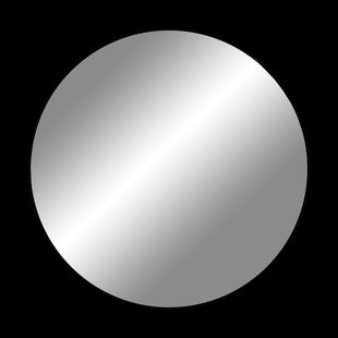 Eveline ronde wandspiegel zwart - Ø 60 cm