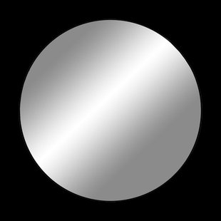 Eveline ronde wandspiegel zwart - Ø 80 cm