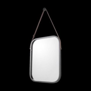 Native wandspiegel zwart - 33 x 40 cm