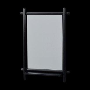 Milford eikenhouten wandspiegel zwart - 52 x 74 cm