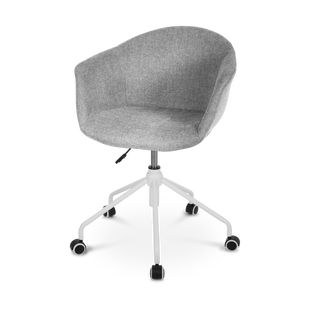 Nout-Otis bureaustoel donkergrijs - wit onderstel