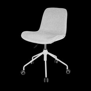 Nout-Fé bureaustoel lichtgrijs - wit onderstel