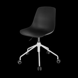 Nout-Pip bureaustoel zwart - wit onderstel