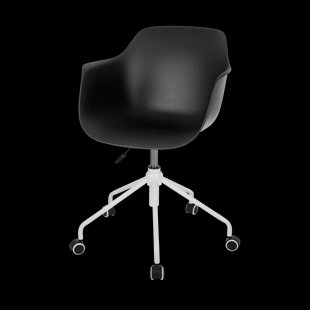 Nout-Puk bureaustoel zwart - wit onderstel