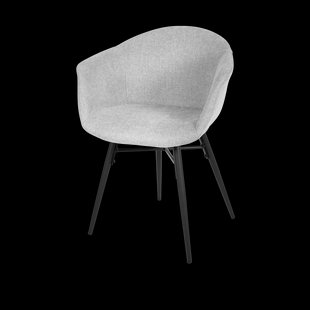 Nova-Otis eetkamerstoel lichtgrijs - zwart onderstel