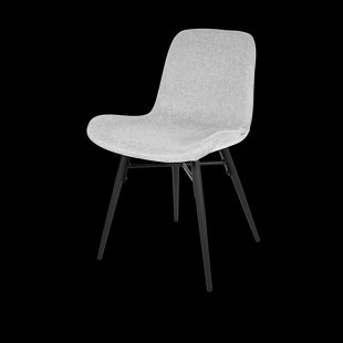 Nova-Fé eetkamerstoel lichtgrijs - zwart onderstel