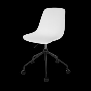 Nout-Pip bureaustoel wit - zwart onderstel