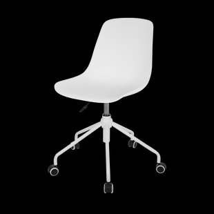 Nout-Pip bureaustoel wit - wit onderstel