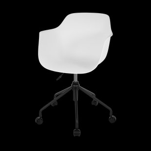 Nout-Puk bureaustoel wit - zwart onderstel