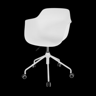 Nout-Puk bureaustoel wit - wit onderstel