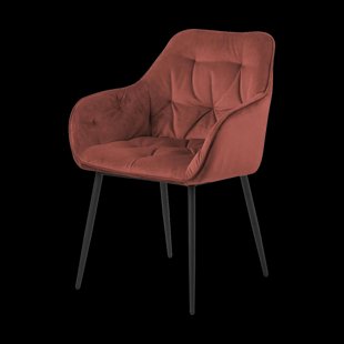 Arian velvet eetkamerstoel zachtroze