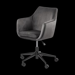 Lois velvet bureaustoel donkergrijs