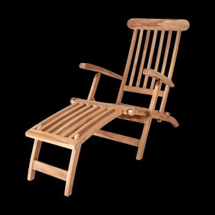 Jildou houten tuin loungestoel naturel