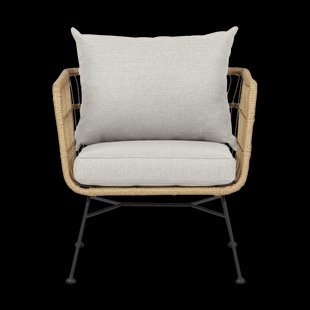 Dax rotan tuinstoel naturel met kussens beige Dax rotan tuinstoel naturel met kussens beige