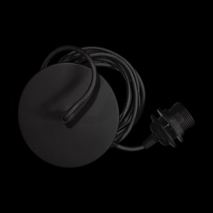 Rosette koordset zwart - Ø 14 cm