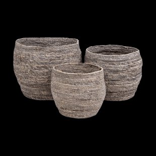 Sanne opbergmanden grijs - set van 3