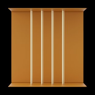 Teaser shelf aluminium wandrek saffron yellow