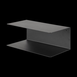 Yara metalen wandplank zwart - 35 x 20 cm