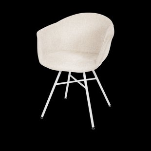 Noa-Otis eetkamerstoel beige - wit onderstel