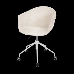 Nout-Otis bureaustoel beige - wit onderstel Nout-Otis bureaustoel beige - wit onderstel