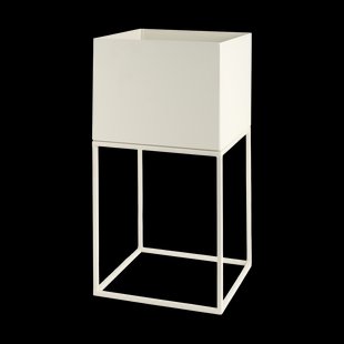 Xam staande metalen plantenbak zand - 28 x 55 cm Xam staande metalen plantenbak zand - 28 x 55 cm