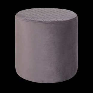 Jip velvet poef grijs - Ø 34 cm Jip velvet poef grijs - Ø 34 cm
