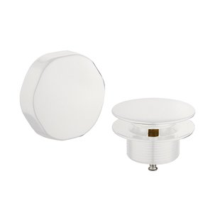 Knop/plug Badoverloop Nora BWS Mat Wit
