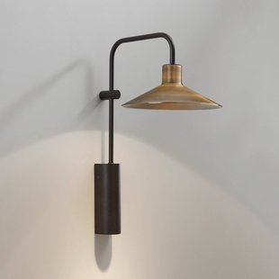 Bover Platet A02 wandlamp E14 schakelaar, messing