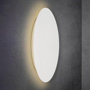 Escale LED wandlamp Blad, mat wit, Ø 95 cm