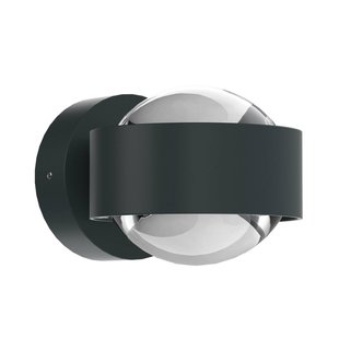 Top Light Puk Mini Wall, G9, heldere glazen, mat antraciet