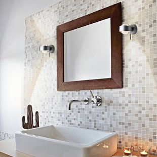 Top Light Puk Mini Wall+ LED, heldere lenzen, mat chroom